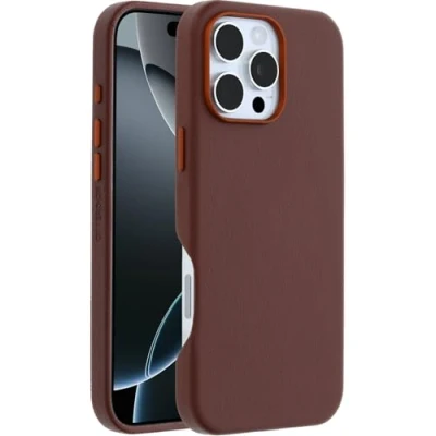 Image de OtterBox Symmetry Series Coque de protection pour téléphone portable compatibilité avec MagSafe cuir catus, polyuréthane adobe riche (brun) Apple iPhone 16 Pro Max