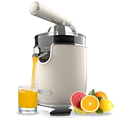 Afbeelding van Cecotec Xqueeze RetroJuice 1000 Elektrische citruspers met arm roestvrijstalen filter, 2 afneembare kegels in verschillende maten, hendel en druppelstop, W