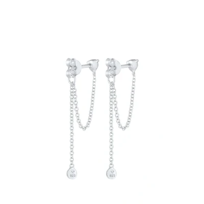 Afbeelding van Elli Glass Crystal Oorbellen, Dames, Maat: One Size, Silber