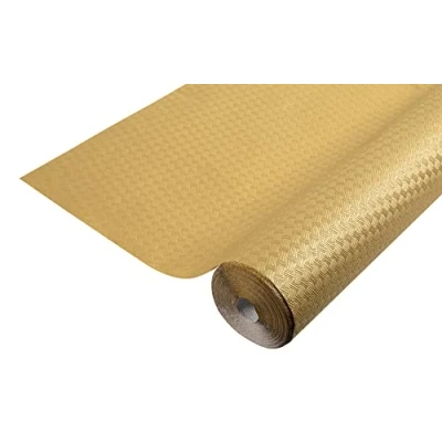 Afbeelding van Pro tafelkleed, ref. 802057l, wegwerptafelkleed gemaakt van versierd papier, unieke, esthetische en diepe versiering, rol 20 m lang 1,20 breed, kleur: metallic goud, in Frankrijk