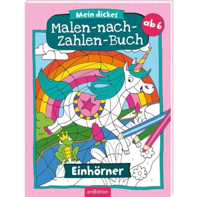 Afbeelding van Mein dickes Malen nach Zahlen Buch Einhörner