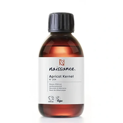 Afbeelding van Naissance Abrikozenpitolie (nr. 204) 225 ml plantaardige olie voor gezicht, lichaam, haar, baard, massage, nagel geurloos, veganistisch