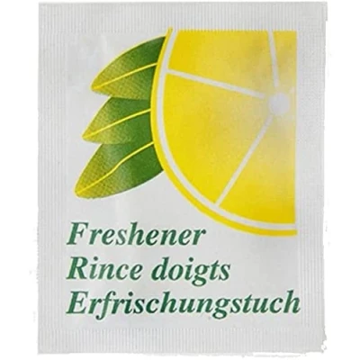 Afbeelding van 50 reinigingsdoekjes met citroenvingers, handreiniger voor maaltijden, zeevruchten, vis en elke geur, 15 x 13 cm