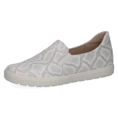 Afbeelding van Caprice Instappers, Dames, Maat: 40.5, White reptile Leer