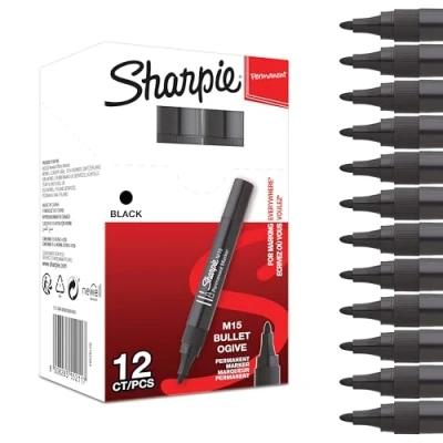Image de PAPER:MATE M15 marqueur permanent, pointe ogive, noir