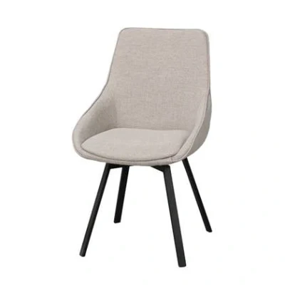 Afbeelding van Rowico Home Alison Draaibare Eetkamerstoel Beige Stof