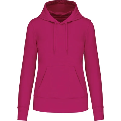 Afbeelding van Kariban Ecologische damessweater met capuchon K4028 Fuchsia