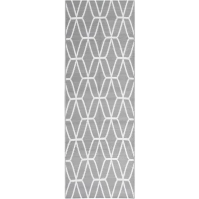 Afbeelding van Buitenkleed 80x250 cm polypropeen grijs