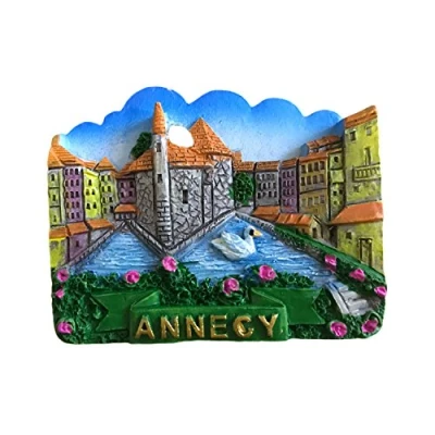 Afbeelding van MUYU Magnet Annecy France 3D koelkastmagneet, Frankrijk, reisstickers, huisdecoratie en keuken