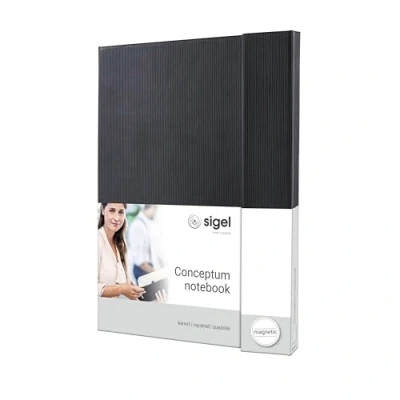 Afbeelding van Sigel Si Co151 Notitieboek Conceptum Pure Hardcover Met Magneetsluiting A4 Zwart