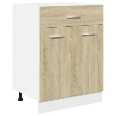 Afbeelding van Onderkast met lade 60x46x81,5 cm spaanplaat sonoma eikenkleurig