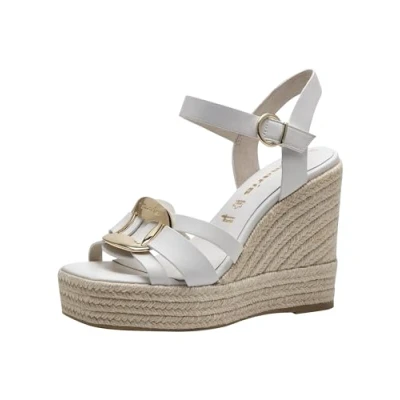 Afbeelding van Tamaris Sandalen met hoge hak, Dames, Maat: 41, White Leer