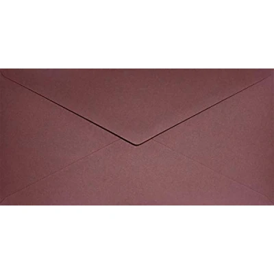 Afbeelding van Netuno 100 lange enveloppen bordeauxrood DL 110 x 220 mm 120 g Keaykolour Carmine van gerecycled papier kleurrijke gerecyclede voor wenskaarten uitnodigingen bruiloft verjaardag