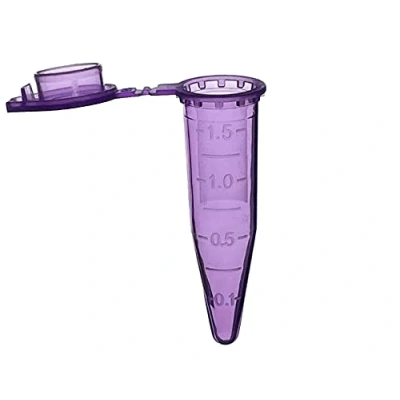 Afbeelding van MUHWA 500 stuks microcentrifugebuizen van polypropyleen met kliksluiting, 1,5 ml, conische laboratoriumflessen (paars)