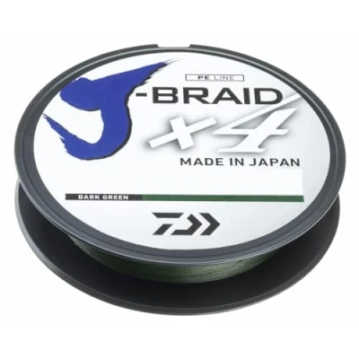 Image de Daiwa J Braid X4E 0.10mm 3,8kg 135m dark green Tresse pêche