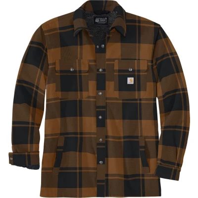 Afbeelding van Carhartt Jacke Flannel Sherpa Lined Shirt Jac Carhartt® Brown XL