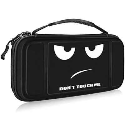 Afbeelding van Fintie Carry Case voor Nintendo Switch/Switch Oled [Schokbestendig] Harde Hoes Beschermhoes Draagbare tas met 10 kaartsleuven binnenzak Switch Console Joy Con accessoires, Dont Touch