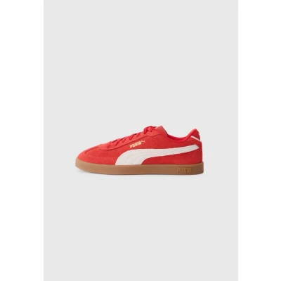 Afbeelding van PUMA Club II Era, suède, uniseks, Voor alle tijden Red Wit Goud, 39 EU