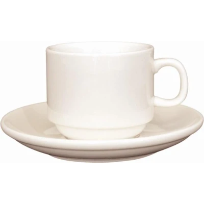 Afbeelding van Olympia Ivory stapelbare koffiekopjes 206ml (12 stuks)