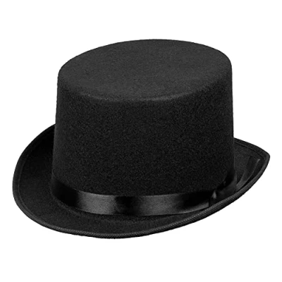 Image de chapeau haut de forme feutre colin noir adulte 04004