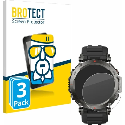 Afbeelding van BROTECT Screenprotector voor Huami Amazfit T Rex Ultra Folie Beschermfolie Beschermglas transparant (3 Stuks)