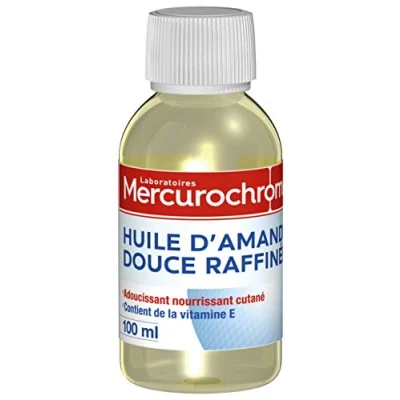 Image de MERCUROCHROME Huile d&#039;Amande Douce Raffinée Adoucissante et Nourissante 100 ml