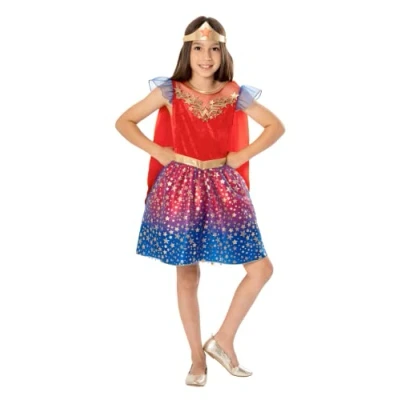 Afbeelding van RUBIES FRANCE Wonder Woman luxe kindervermomming 110/116 (5 6 jaar)