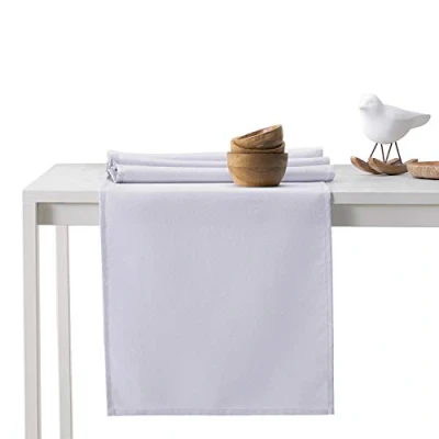 Afbeelding van AmeliaHome Tafelloper, lotuseffect, waterafstotend, glanzend, Empire patroon, lila, 40 x 140 cm