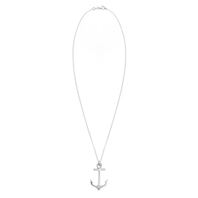Afbeelding van Elli Anker Maritim Diamant Ketting, Dames, Maat: 45, Weiß