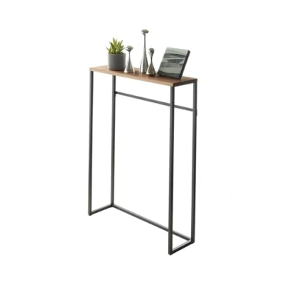 Image de Yamazaki Console d&#039;entrée en bois et métal Tower noir