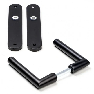 Afbeelding van Deurklink met blindschild Impresso London (Aluminium, Zwart)