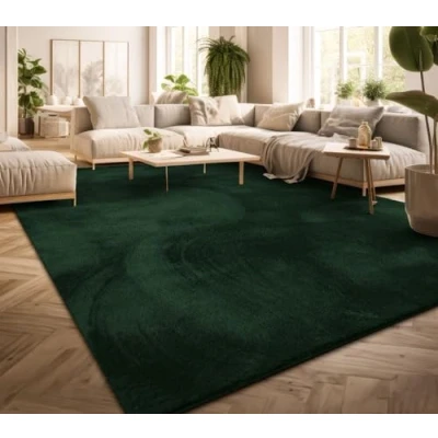 Afbeelding van Vloerkleed Woonkamer Laagpolig Eenkleurig Modern Design Wasbaar Geel Gold, Kleur:Taupe, Maat:60x100 cm