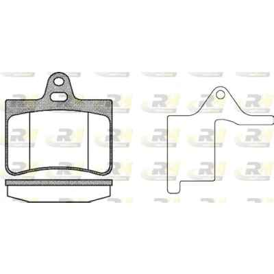 Afbeelding van ROADHOUSE 2830.20 Remblokkenset Achteras Met kleeffolie toebehoren CITROËN: C5 II Hatchback