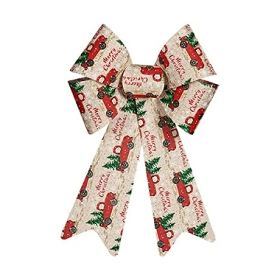 Afbeelding van Lasso Kerstversiering 15 x 25 cm Auto&#039;s Rood Beige PVC