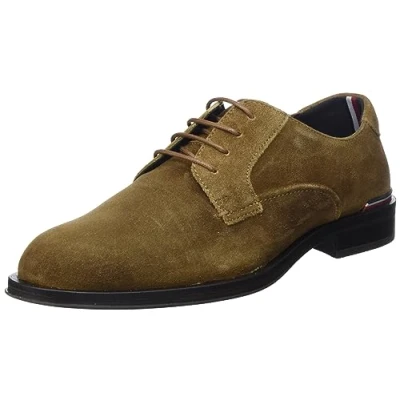 Afbeelding van Tommy Hilfiger Core Rwb Fm0fm04868 Derbyheren suède schoenen, Woestijn kaki bruin