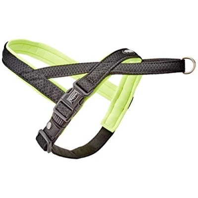 Afbeelding van Nobby norwegian tuig mesh preno geel S/M buikband 38 50 cm + borstband 36 breedte 20/25 mm