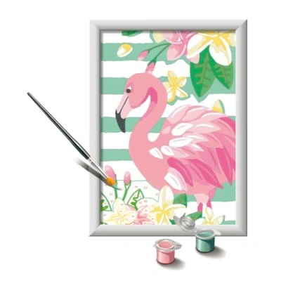 Afbeelding van Ravensburger CreArt E serie flamingo creatief spel voor kinderen schilderen op nummer vanaf 7 jaar 28929 Duitse versie