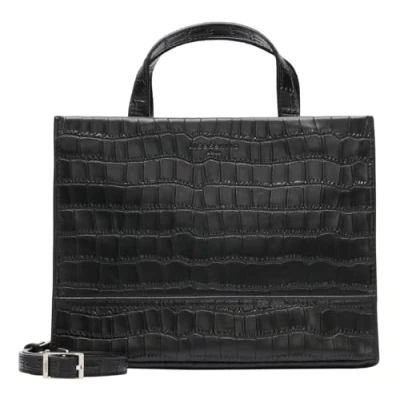 Afbeelding van Liebeskind Berlin Kroko LOU Satchel Handtas, Dames, Maat: One Size, Schwarz