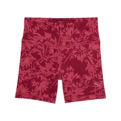Afbeelding van Puma, Vrouwen, Sportbroek, W Tad Essentiële Hw 5&quot; Korte Strakke Aop (XL), Rood, XL