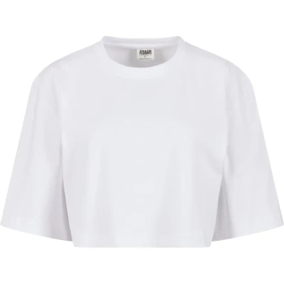 Afbeelding van Urban Classics Heavy Oversized Cropped Tshirt basic, Dames, Maat: Large, White