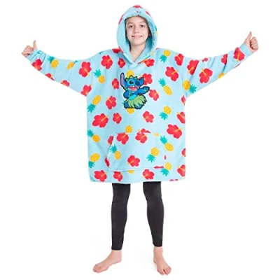 Afbeelding van Disney Kinderhoodie oversized geruite sweater voor kind of tiener Stitch Mickey Minnie