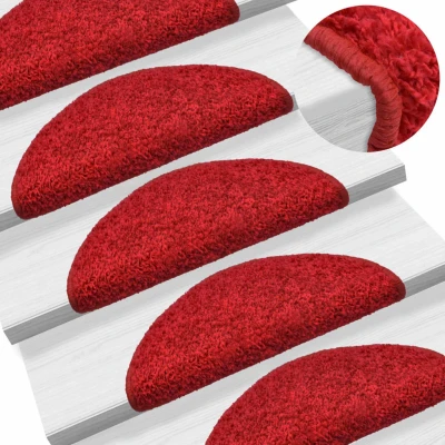 Afbeelding van Trapmatten 15 st 56x17x3 cm rood