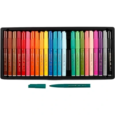 Image de Feutre Bic Visacolor XL pointe extra large Etui tiroir de 24 Feutres assortis