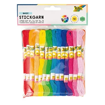 Afbeelding van Stickgarn 52 Docken # 8m in 26 Farben