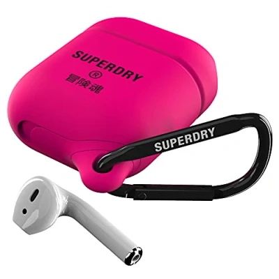 Afbeelding van Superdry Airpod Cover Waterbestendige Siliconen hoes Airpods Roze