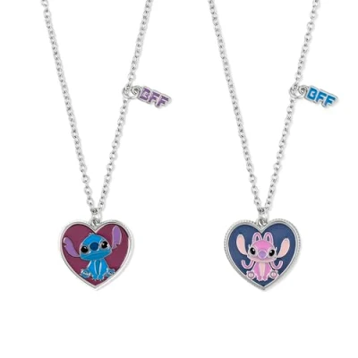 Afbeelding van DISNEY Lilo &amp; Stitch 2 stuks BFF vriendschapskettingen, één maat, Zink, Geen edelsteen, edelsteen