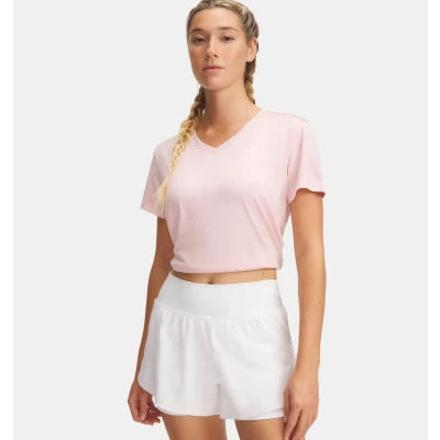 Afbeelding van Under Armour Twist Sport Tshirt, Dames, Maat: XS, Prime pink/white