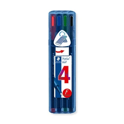 Afbeelding van STAEDTLER triplus ball 437 F balpen Box met 4 kleuren