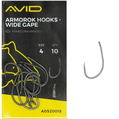 Afbeelding van Avid Carp Armorok Hooks Wide Gape (10 pcs) Maat : size 6
