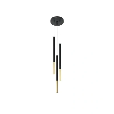 Afbeelding van Sollux Hanglamp Mozaica 3 lichts Ø 20 cm goud zwart